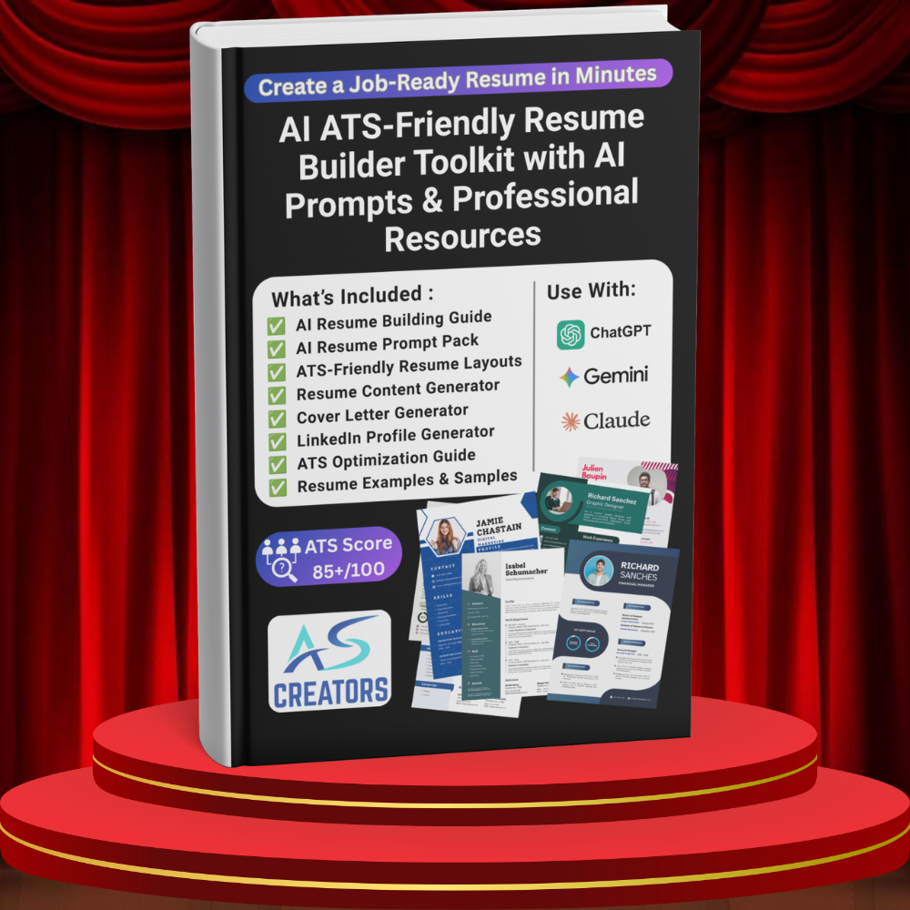 AI ATS-Friendly Resume Builder Toolkit with AI Prompts & Professional Resources
